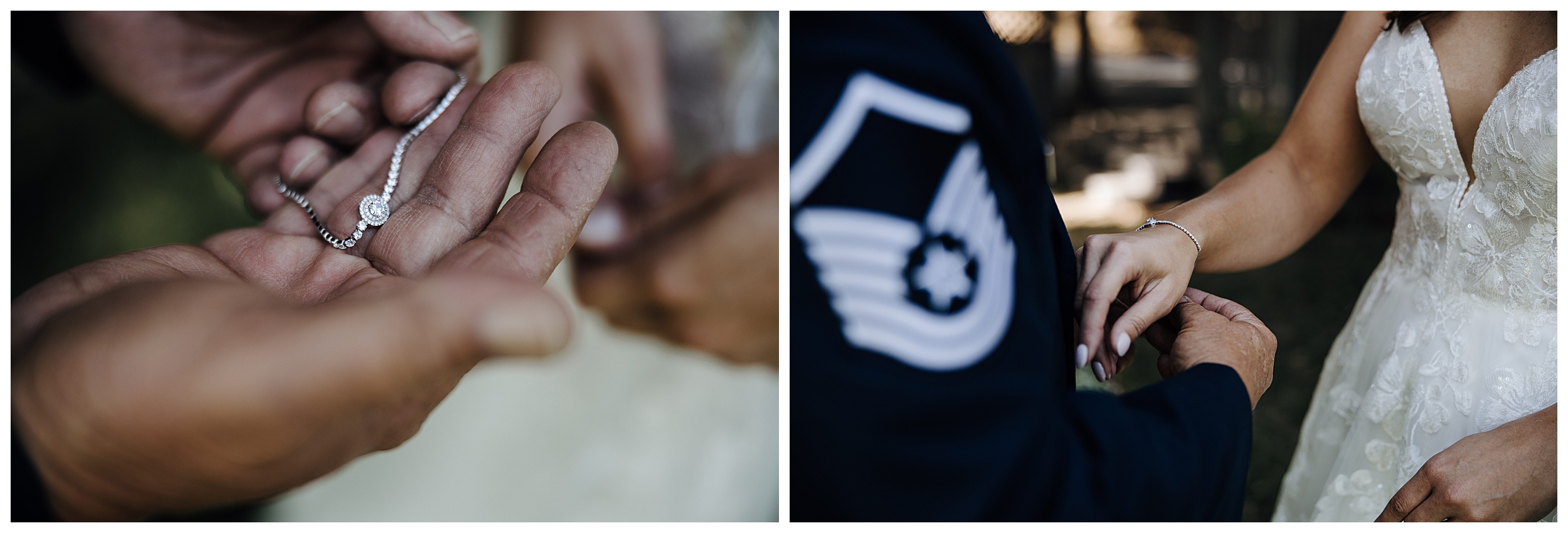 dad giving bride gift