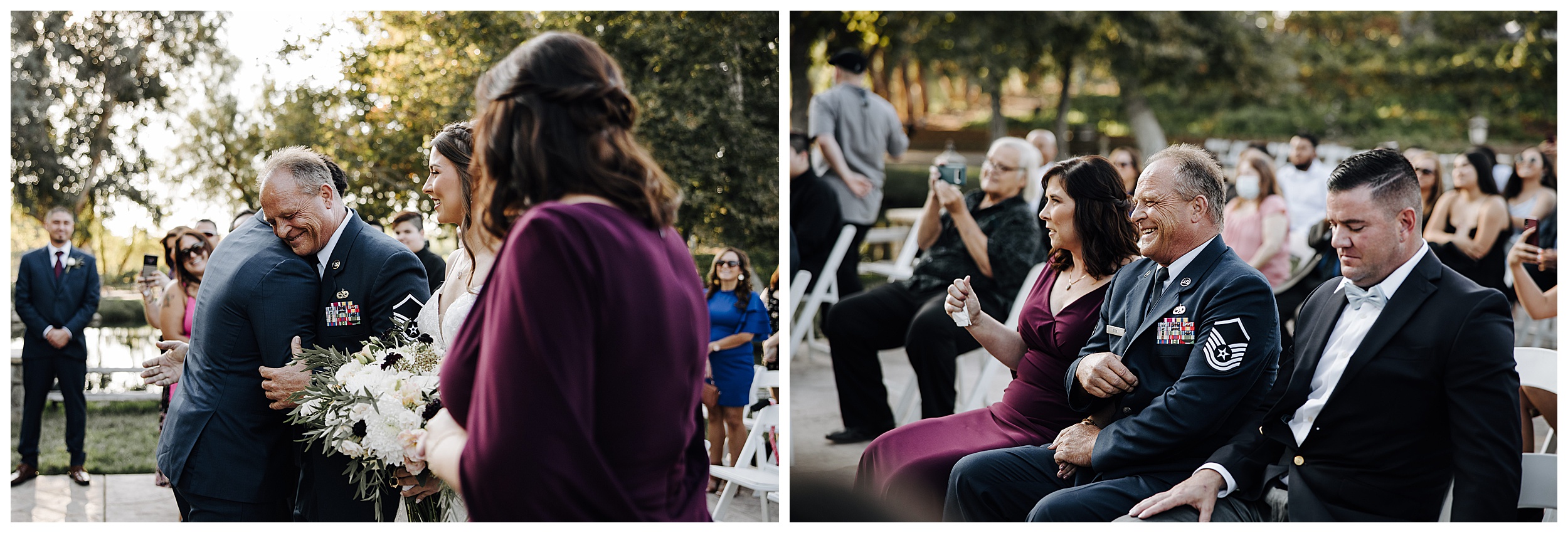 wedding guests at ceremony