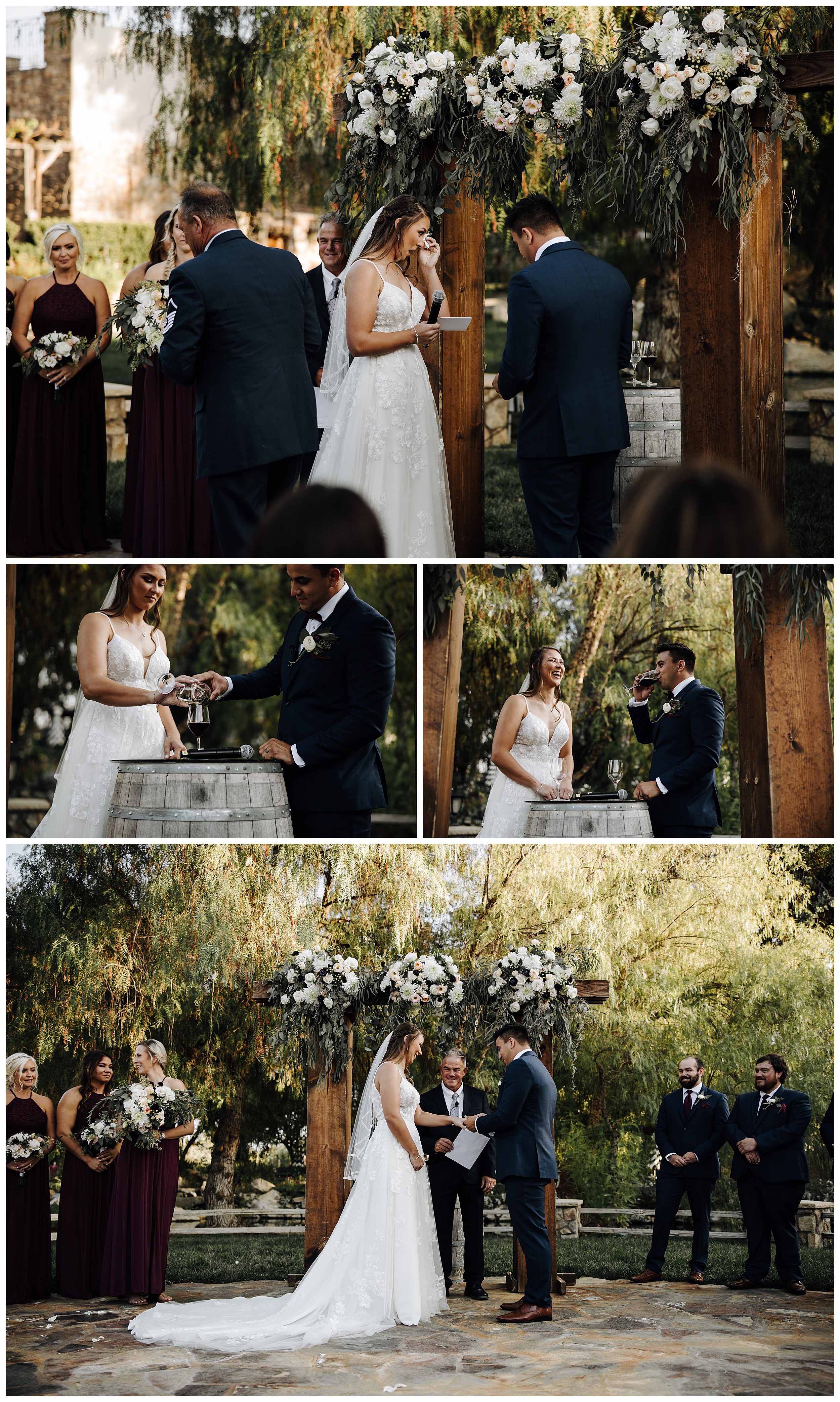 bride and groom during ceremony