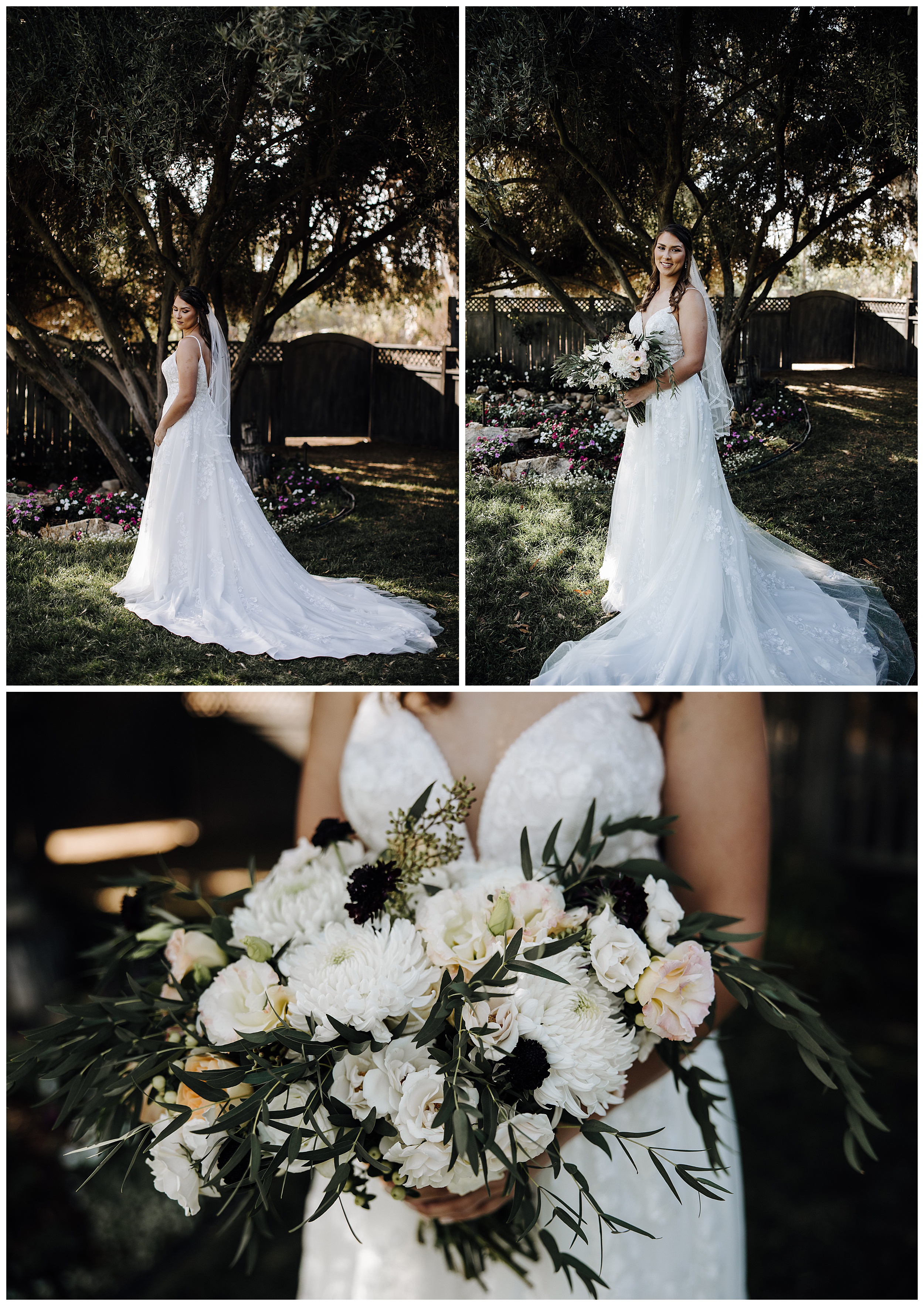 bride holding bouquet