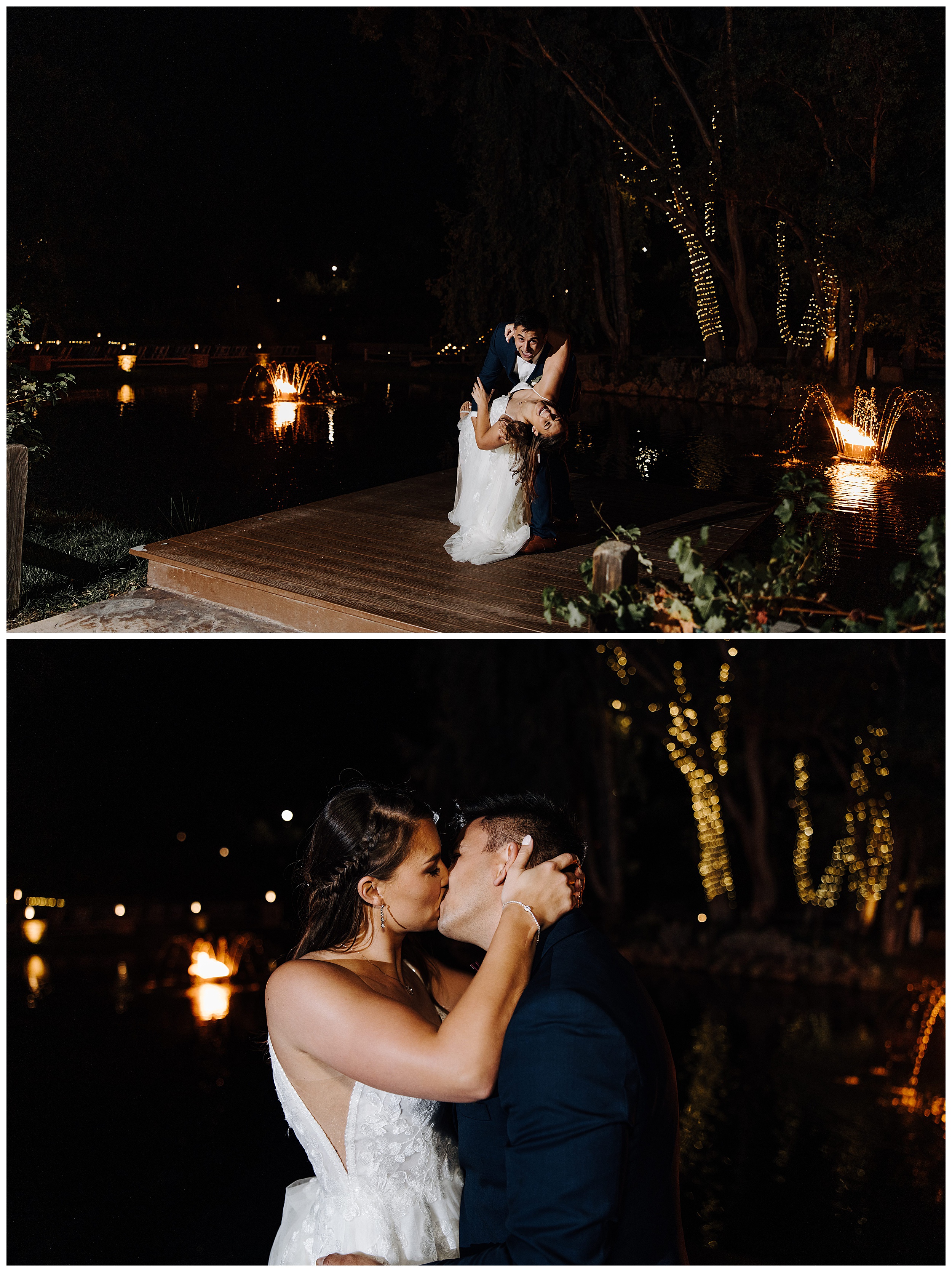bride and groom dancing