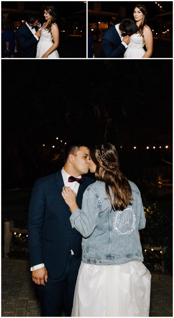 bride and groom dancing