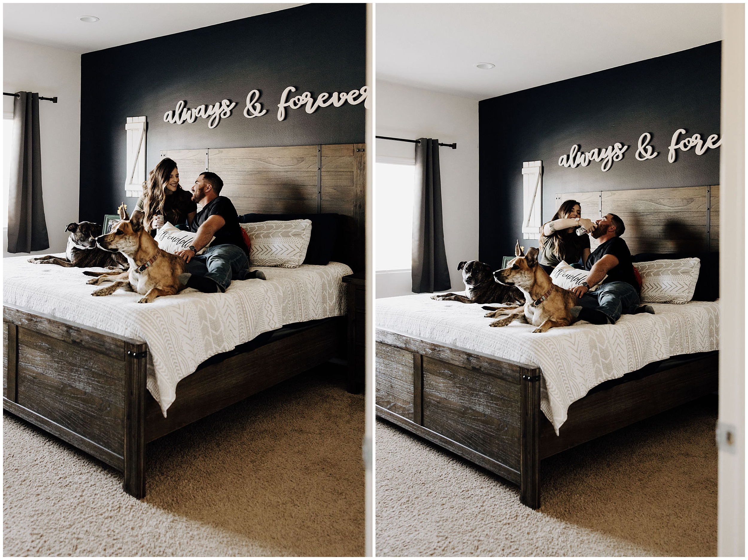 couple kissing on bed