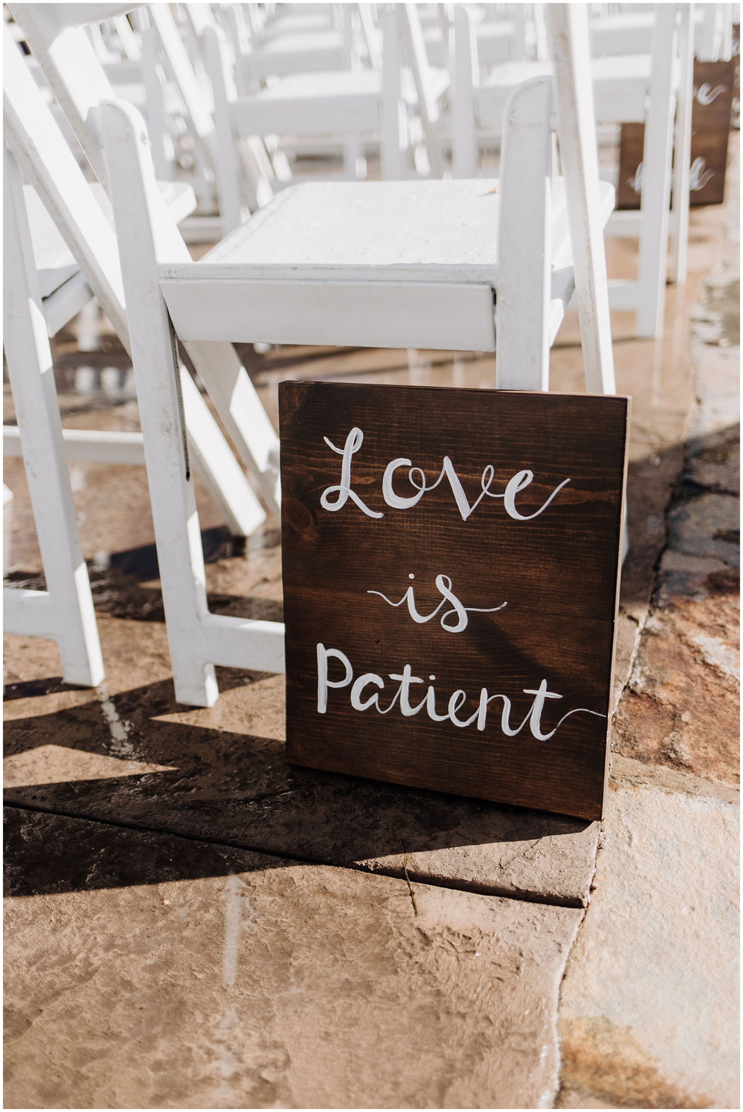 wedding ceremony sign