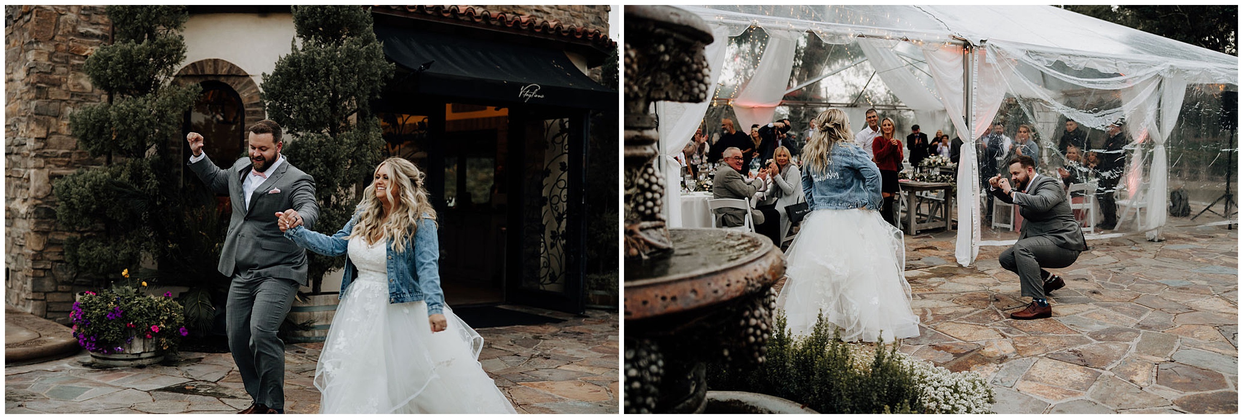 bride and groom grand entrance