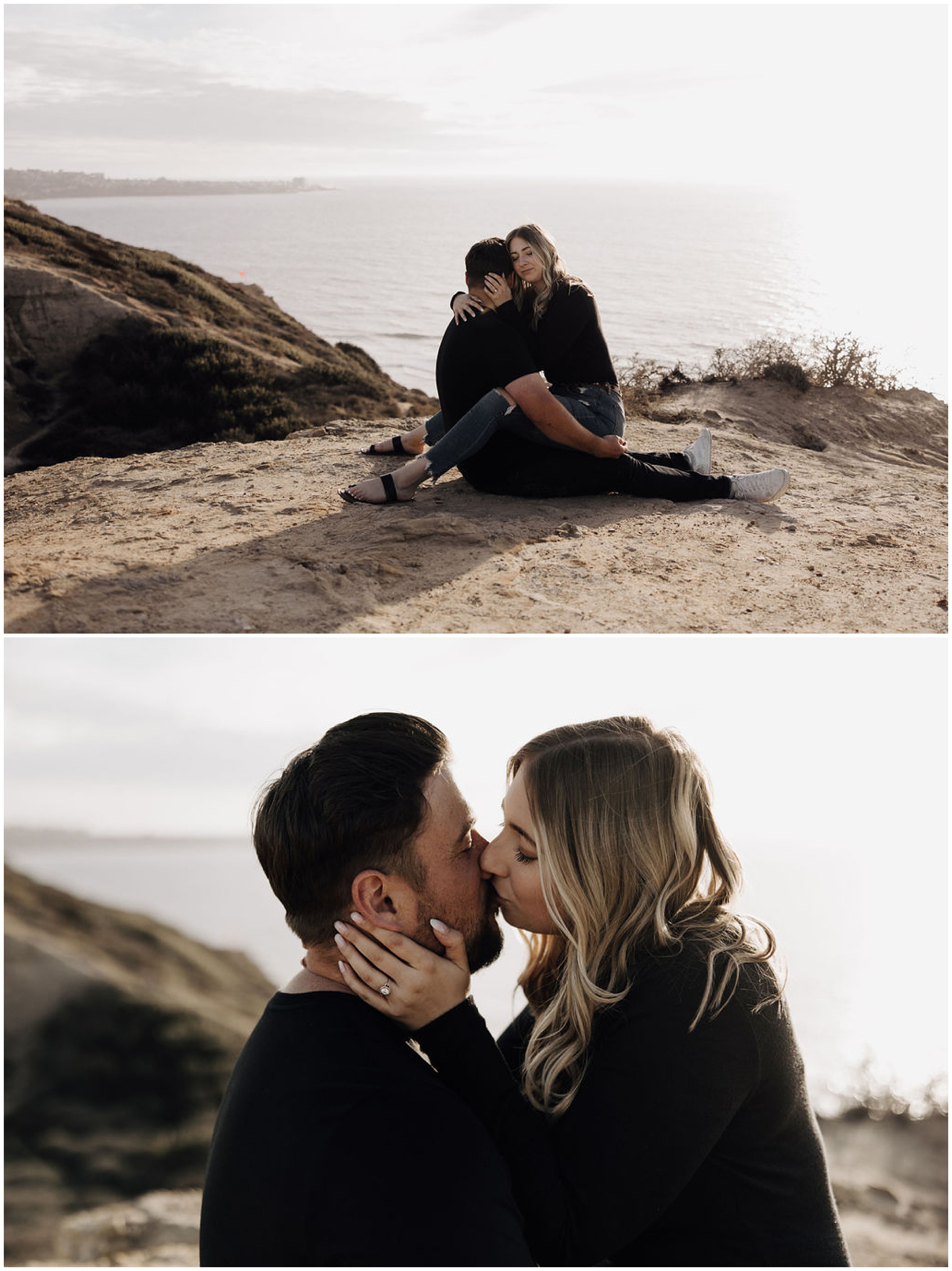couple sitting on the ground and cuddling