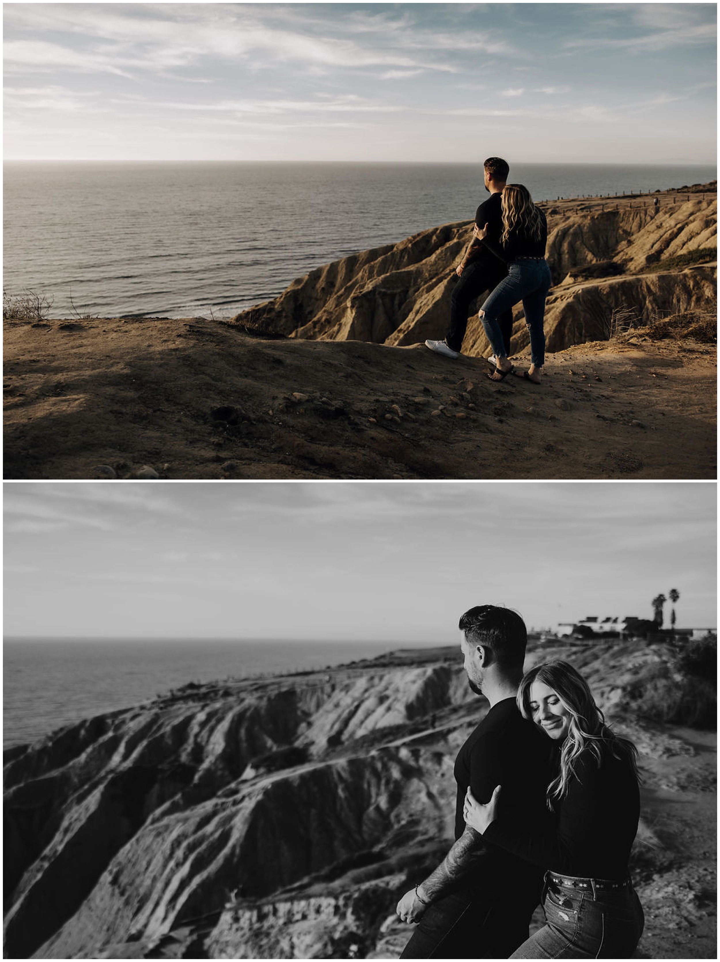 couple standing on cliffside