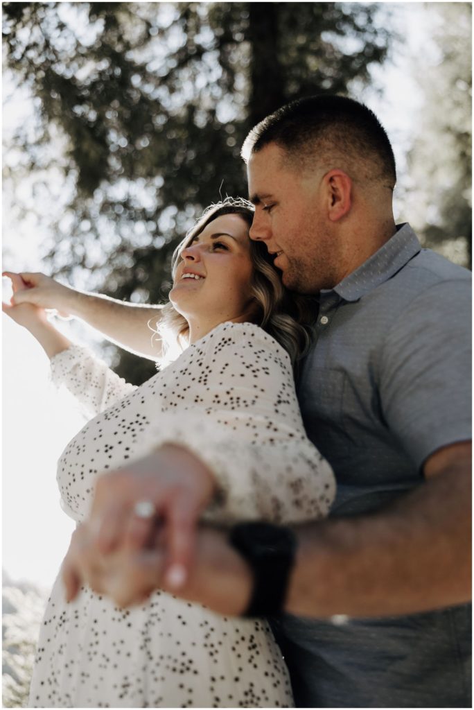 couple dancing and holding hands