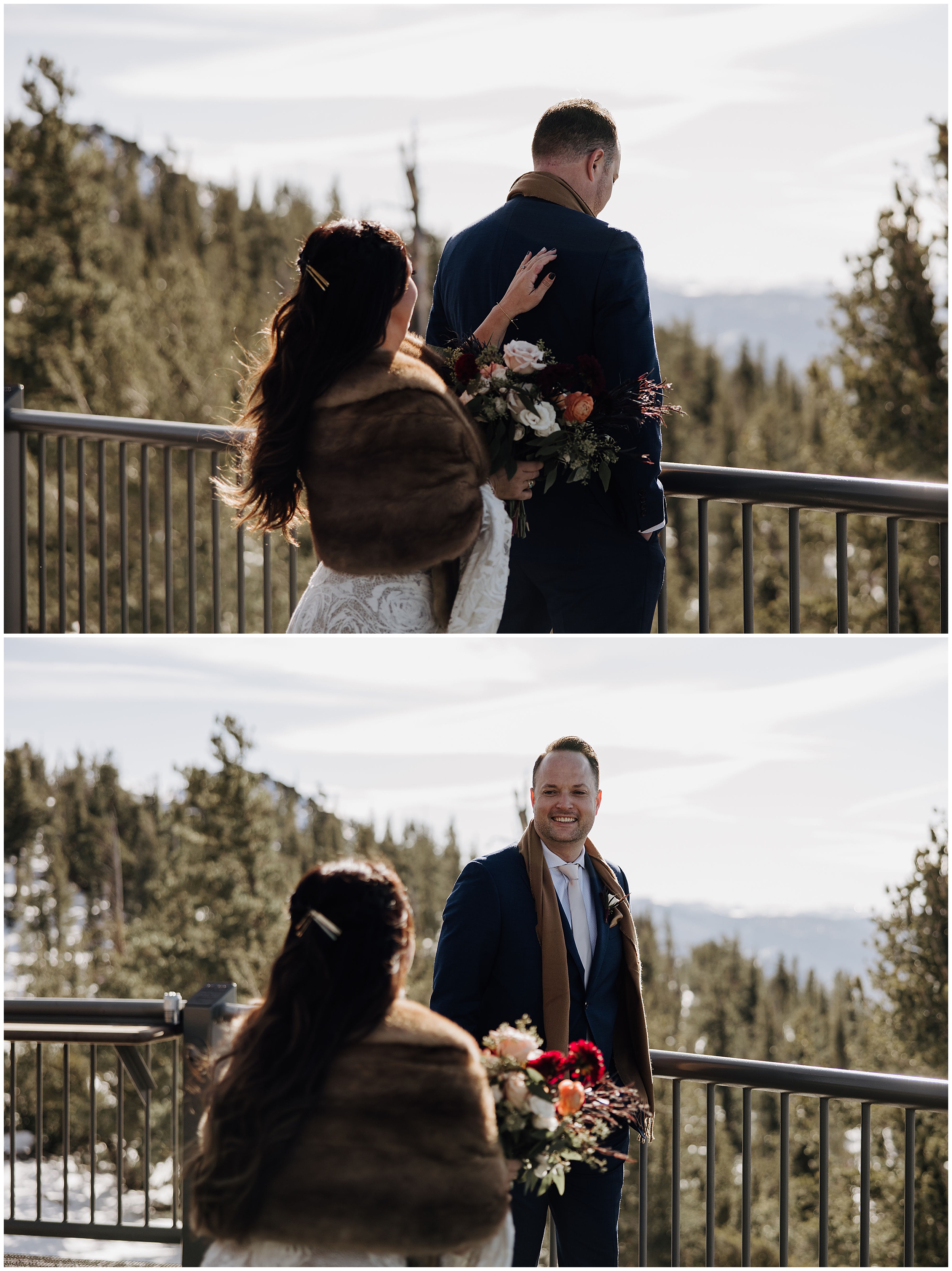 first look at wedding