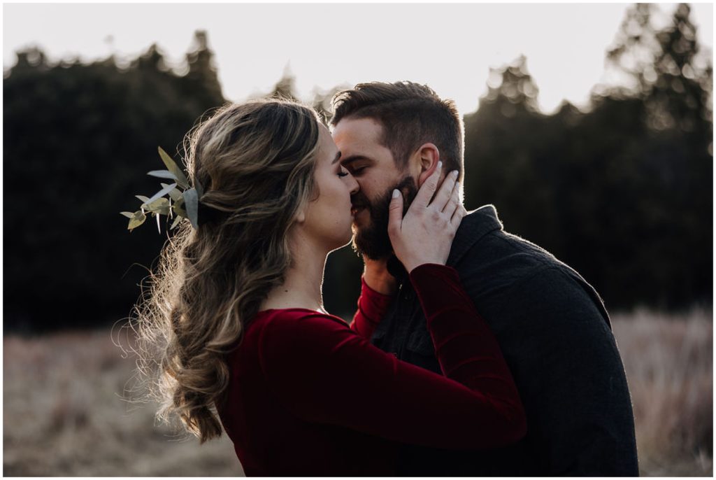 couple about to kiss