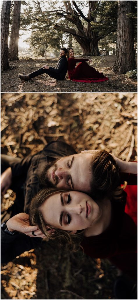 couple leaning on each other