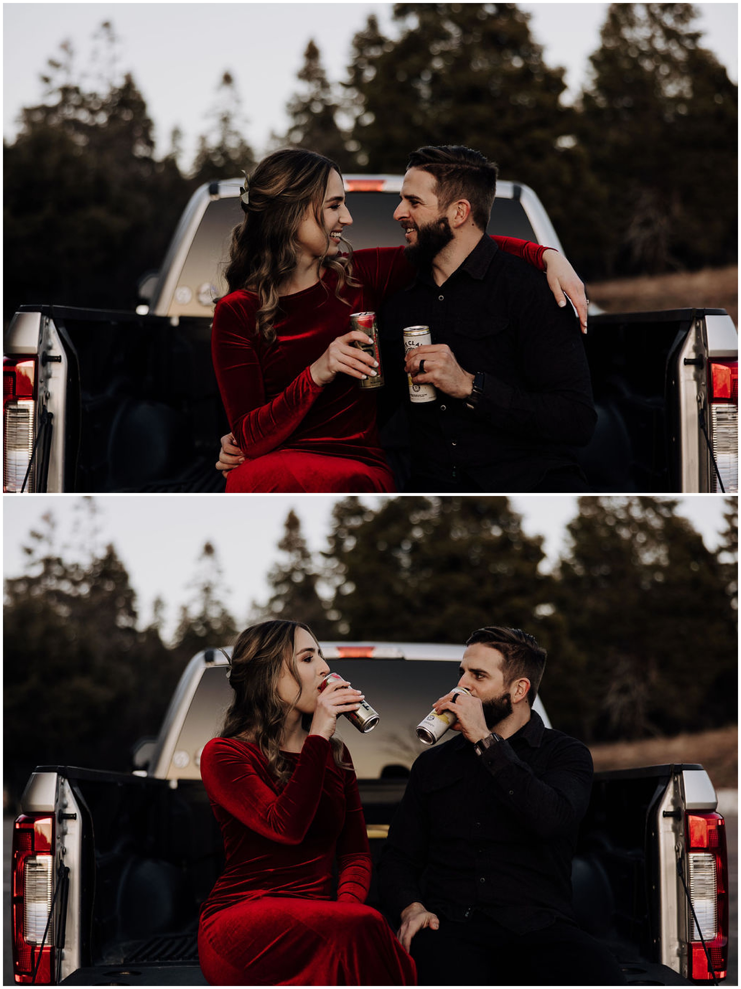 couple drinking truly's