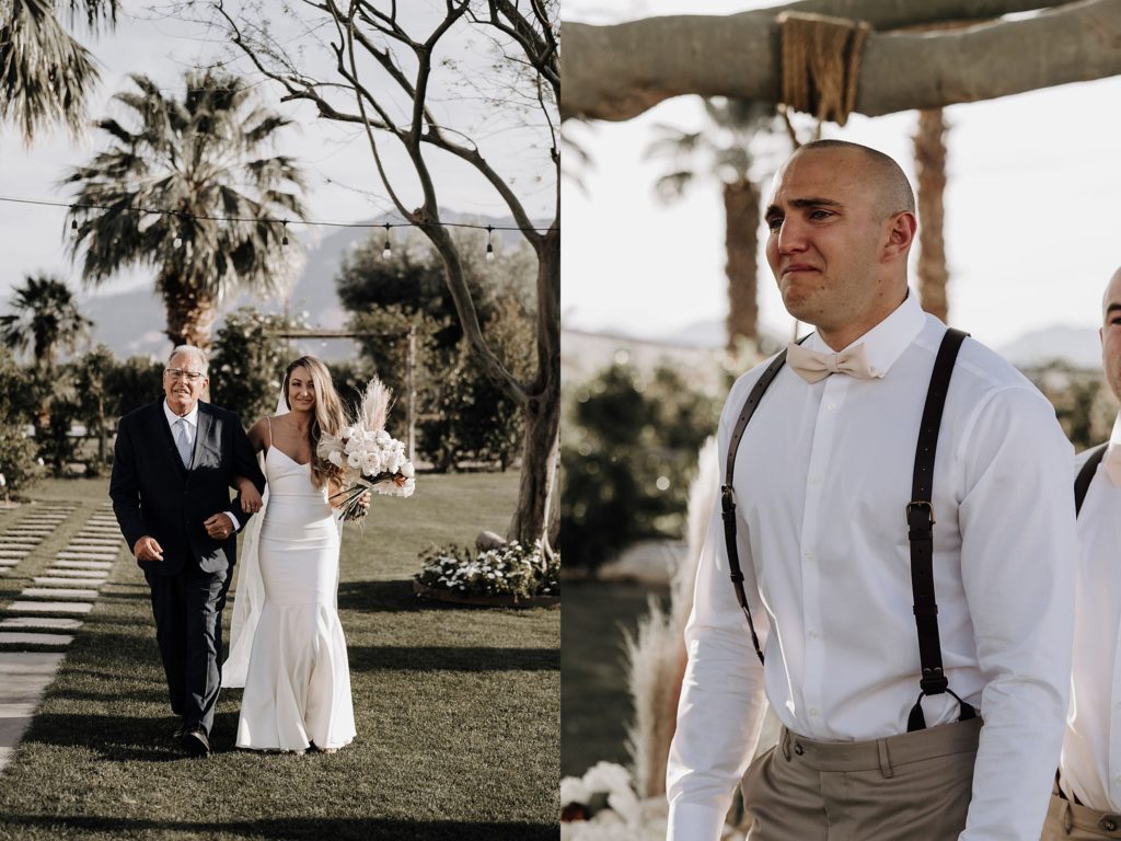 bride and groom at ceremony