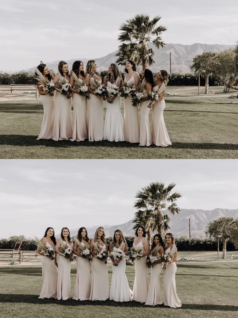 bridesmaids with bride