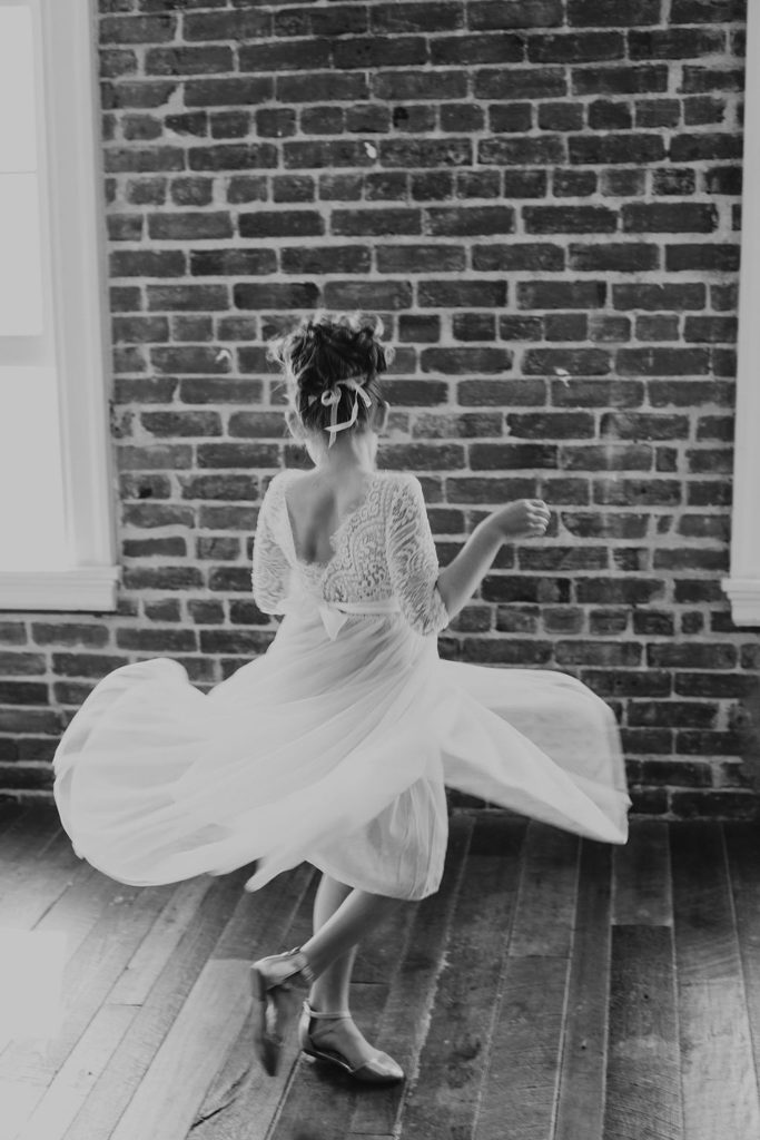 flower girl twirling