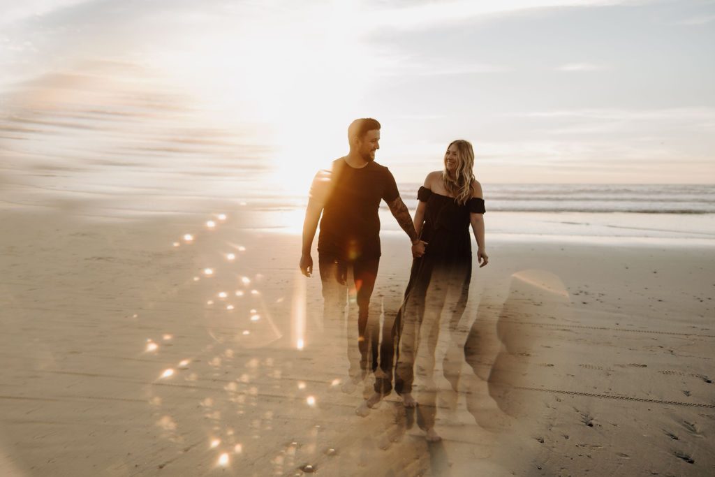 couple walking holding hands